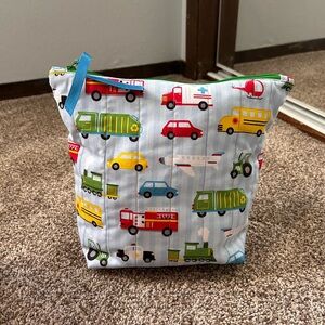 Colorful Vehicle Print Kids Toy Bag